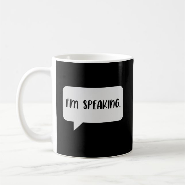 Caneca De Café Citação de Fala Minha (Esquerda)