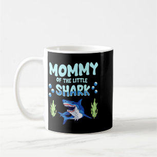Caneca De Café Citação de festa de aniversário de tubarão feminin