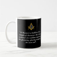 Citação de Freemason Masônico Preto e Branco