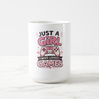 Caneca De Café Citação de Garota Gamer Arte de Controle Pink