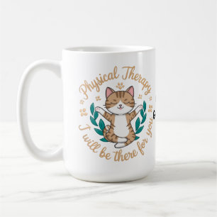 Caneca De Café Citação de Gato de Terapia Física Fofo Motivação d