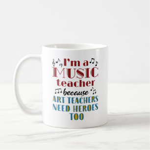 Caneca De Café Citação de Heróis do Professor de Música Engraçado