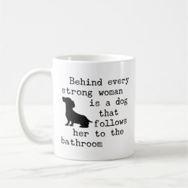 Caneca De Café Citação de Humor de Cachorro - Dachshund