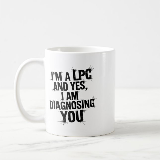 Caneca De Café Citação de Humor de Conselheiro Profissional Licen (Esquerda)