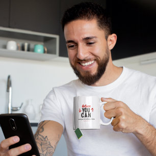 Caneca De Café Citação de Inspiração Acredite que você pode