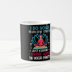 Caneca De Café Citação de Ioga Vinho Meditação Homens Mulheres Di