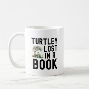 Caneca De Café Citação de Leitura do Livro da Tartaruga Engraçado