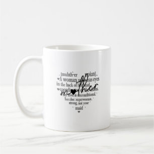 Caneca De Café Citação de mãe em forma de coração para ela