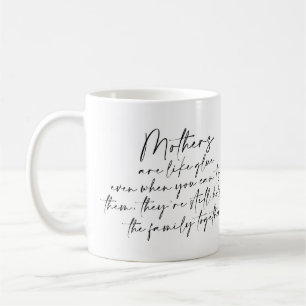 Caneca De Café Citação de Mãe em Letra Preta Personalizada com Fo