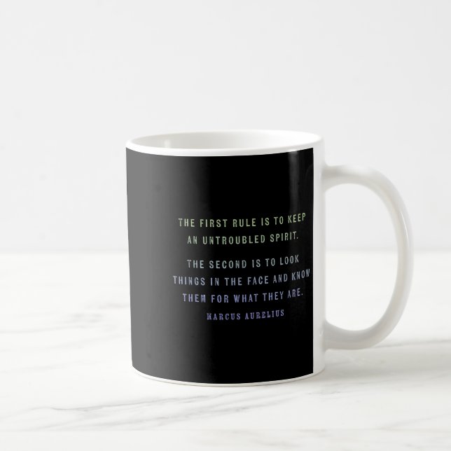 Caneca De Café Citação De Marcus Aurelius Stoic, Motivação Mindse (Direita)