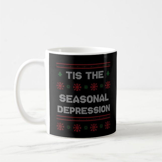 Caneca De Café Citação de Memória de Depressão Sazonal (Esquerda)