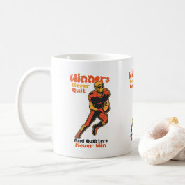 Caneca De Café Citação de Motivação de Futebol para Vencedores Nu