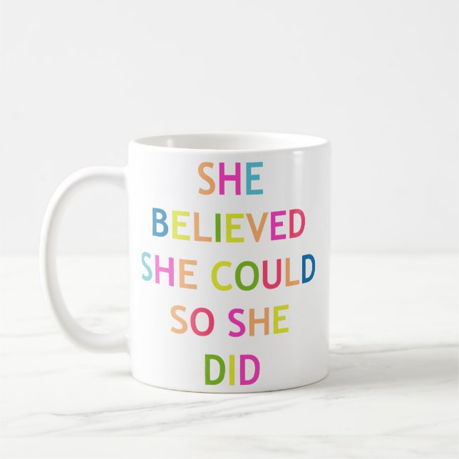 Caneca De Café Citação de Motivação/inspiração de Poder Menina (Esquerda)