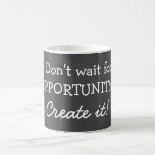 Caneca De Café Citação de motivação no quadro negro