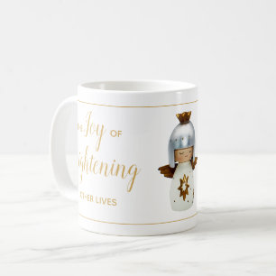 Caneca De Café Citação de Natal inspiradora com texto de anjo e