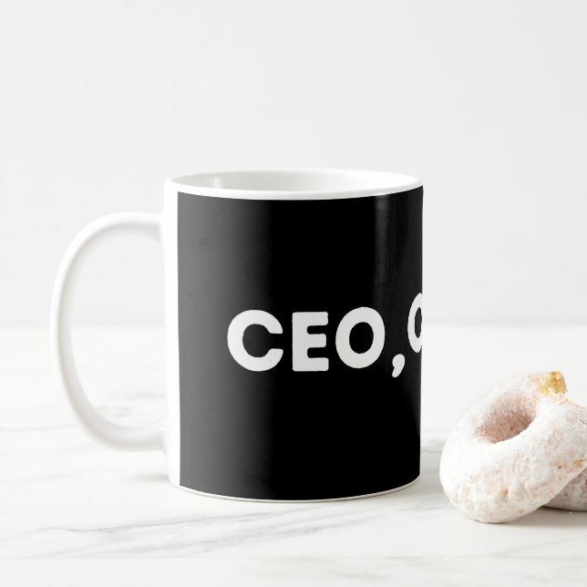 Caneca De Café citação de negócios e empreendedorismo engraçada (Com Donut)