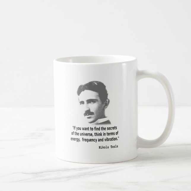 Caneca De Café Citação De Nikola Tesla (Direita)
