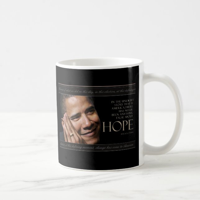 Caneca De Café Citação de Obama (Direita)