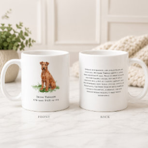 Caneca De Café Citação de Raça de Cachorro Terrier Irlandês em Aq