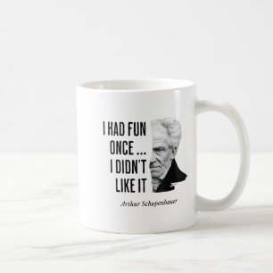 Caneca De Café Citação de Schopenhauer Declaração engraçada de fi