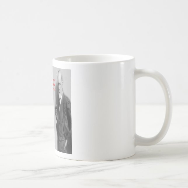 Caneca De Café Citação de Sigmund Freud Famosa de "Luta" (Direita)