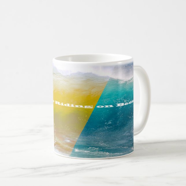 Caneca De Café Citação de Surf engraçada (Frente Esquerda)