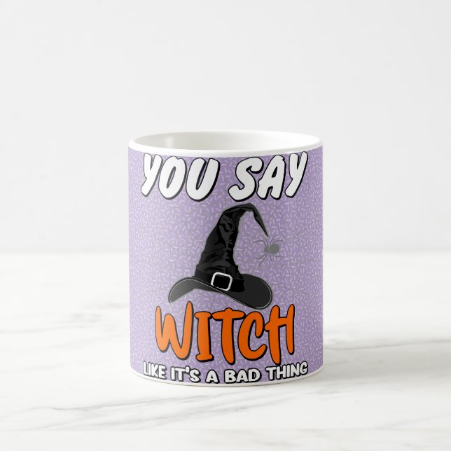Caneca De Café Citação de Tendy Halloween Witchy (Centro)
