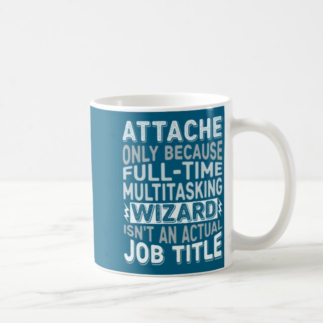 Caneca De Café Citação de Título de Trabalho de Mago - Camisa de  (Direita)