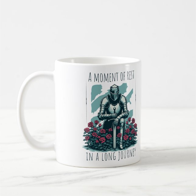 Caneca De Café Citação de um Momento de Descanso em uma Longa Jor (Esquerda)