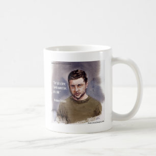 Caneca De Café Citação de Volodomir Zelensky e Munições de Qu