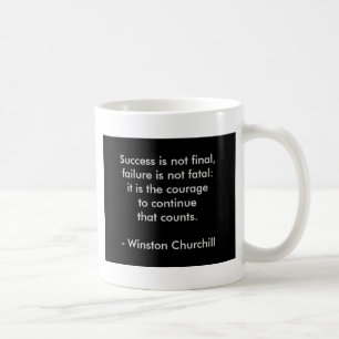 Caneca De Café Citação de Winston Churchill; Sucesso