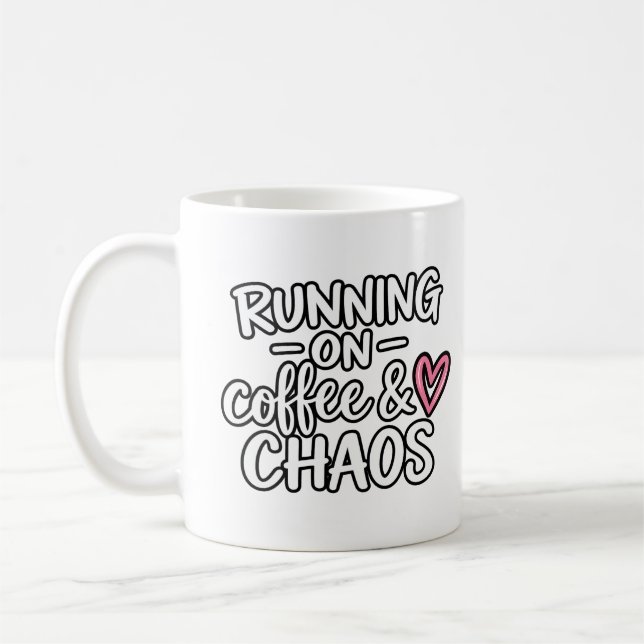 Caneca De Café Citação Divertida da Vida de Mãe (Esquerda)