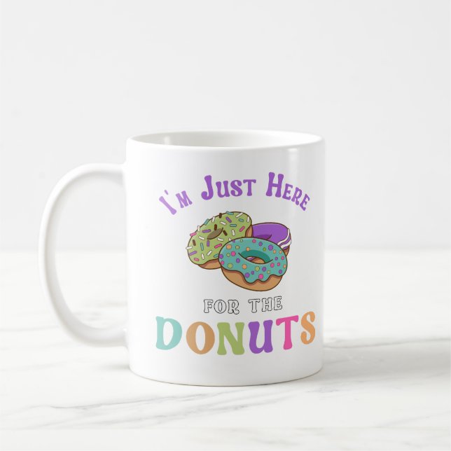 Caneca De Café Citação Divertida de Amante de Donut (Esquerda)