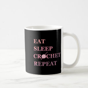 Caneca De Café Citação Divertida de Crochê