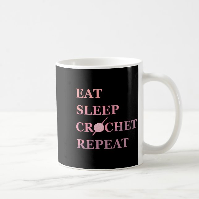 Caneca De Café Citação Divertida de Crochê (Direita)