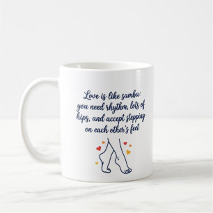 Caneca De Café Citação Divertida de Dança para Casais