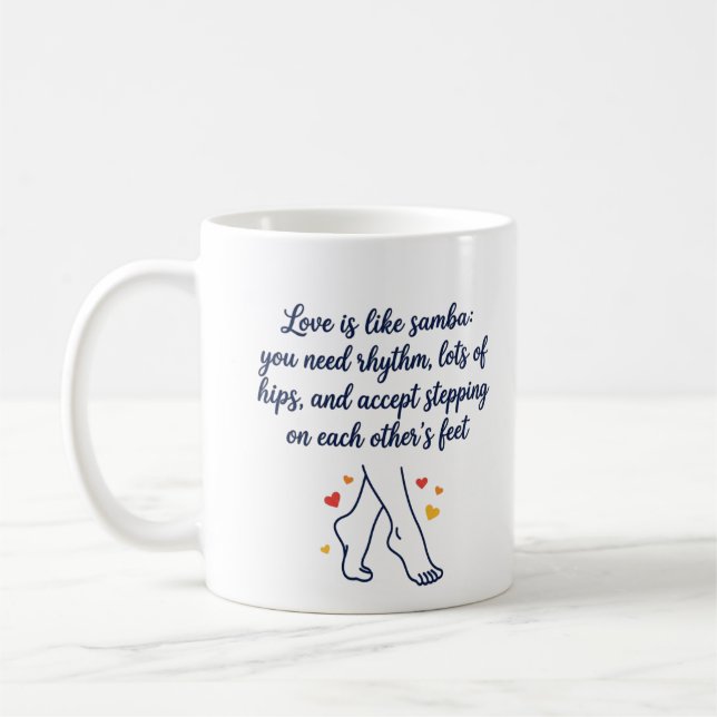 Caneca De Café Citação Divertida de Dança para Casais (Esquerda)