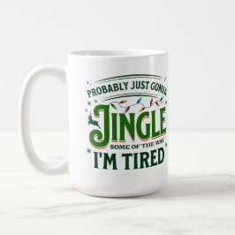 Caneca De Café Citação Divertida de Natal Humor de Feriado Pregui