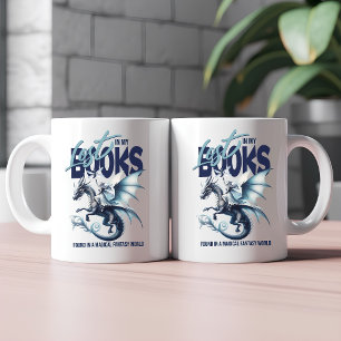 Caneca De Café Citação do amante do livro Dragon e Fairy & Fantas