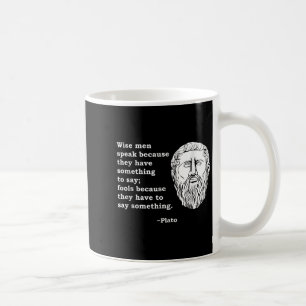 Caneca De Café Citação do Filósofo Plato - Nerd de Estudantes de 