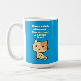 Caneca De Café Citação do gato mimame y hazme