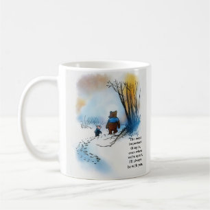 Caneca De Café Citação do Pooh "Mesmo quando estamos separados