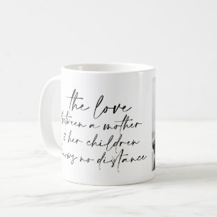 Caneca De Café Citação e Foto da Mãe de Script Preto
