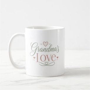 Caneca De Café Citação Elegante do Amor da Vovó