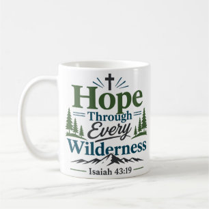Caneca De Café Citação Encorajadora de Esperança Através de Cada