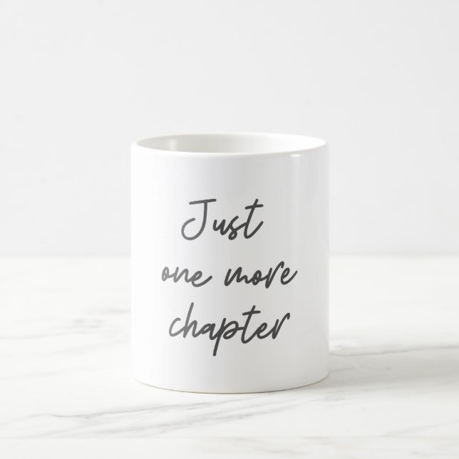 Caneca De Café Citação engraçada de amante de livros cinza script (Centro)