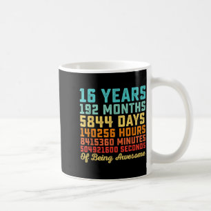 Caneca De Café Citação engraçada de aniversário de 16 anos Matemá
