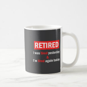 Caneca De Café Citação engraçada de aposentadoria Estou aposentad