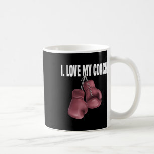 Caneca De Café Citação engraçada de boxe Eu amo meu treinador Tre