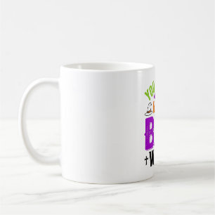 Caneca De Café Citação engraçada de bruxa ruim de Halloween Desig